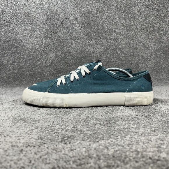 Frye Gia Men’s Size 13 Teal Canvas With Leather Trim Low Casual Shoes Used main image 10